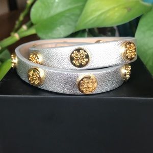 Meagen Metallic Silver Double Wrap